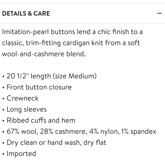 $325 vince imitation pearl button wool and cashmere blend cardigan208 - Picture 3 of 4